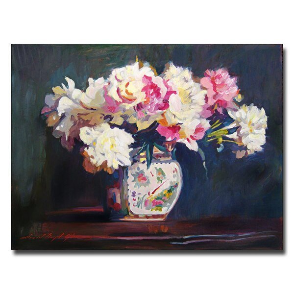 David Lloyd Glover 'Elizabeth's Peonies' Canvas Art, 18x24, Trademark Fine Art, Mfr#: DLG0109-C1824GG